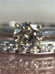 Lady's Diamond Wedding Set 13 Diamonds 1.01 Carat T.W. 14K White Gold 4.9g